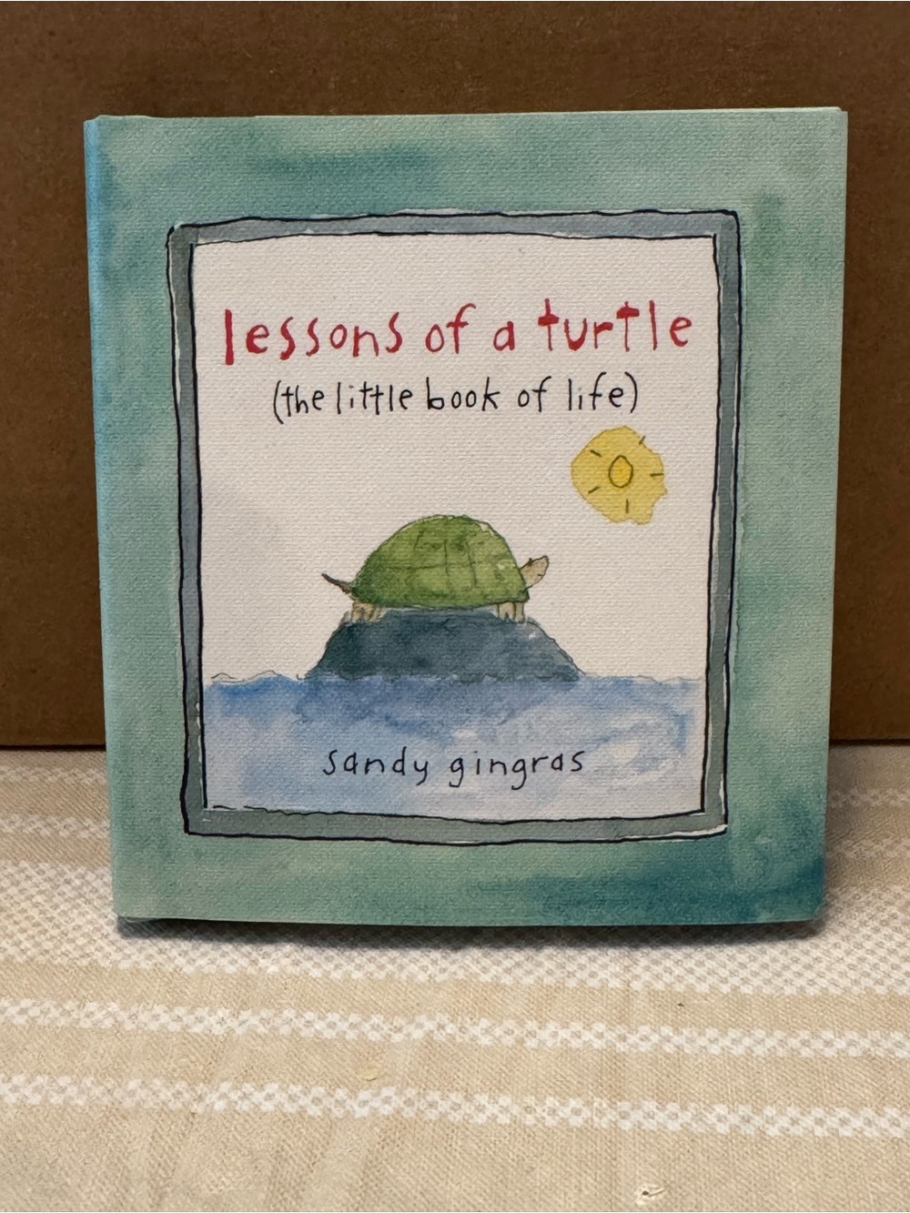 Lessons of a Turtle by Sandy Gingras - Aqua Green Cover